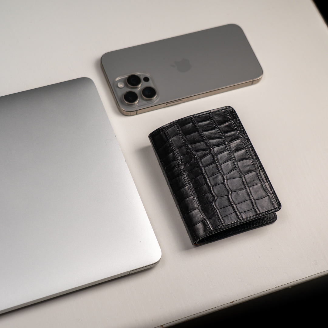 Portofel Mod 25 Black Croco