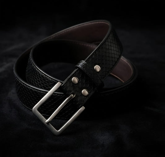 Curea Piele de Piton Negru