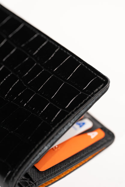 Portofel Mod 25 Black Croco